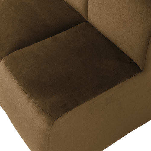 WOOOD eetbank 84 cm met rugleuning Mojo - Velvet - Honinggeel - 83x84x73