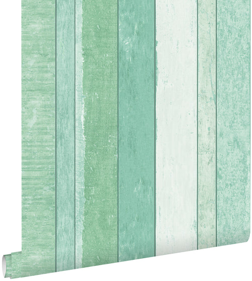 ESTAhome behang sloophout motief groen - 53 cm x 10.05 m - 138983