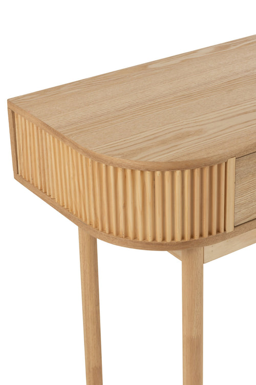 J-Line console Rond - dennenhout - naturel