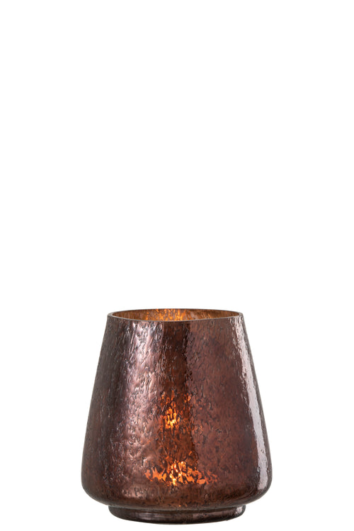 J-Line windlicht Conisch - glas - bruin - vtwonen shop