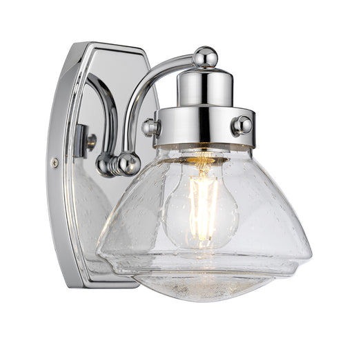 Scholar Quoizel 1-lichts wandlamp gepolijst chroom IP44