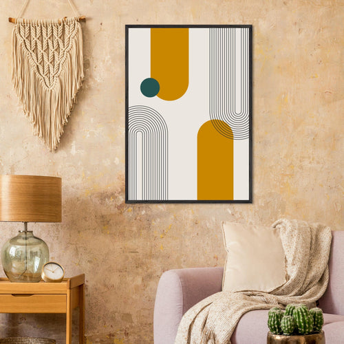 Artfulprints Poster Boho – Path and form   - 30x40 cm - Meerkleurig