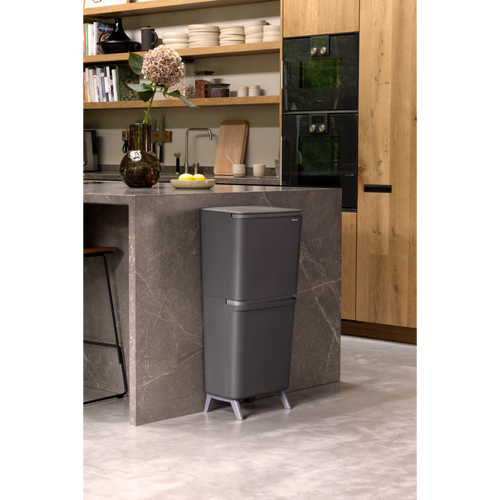 Brabantia SortUp Recycle Prullenbak Hi, 10+10+25 liter - Dark Grey