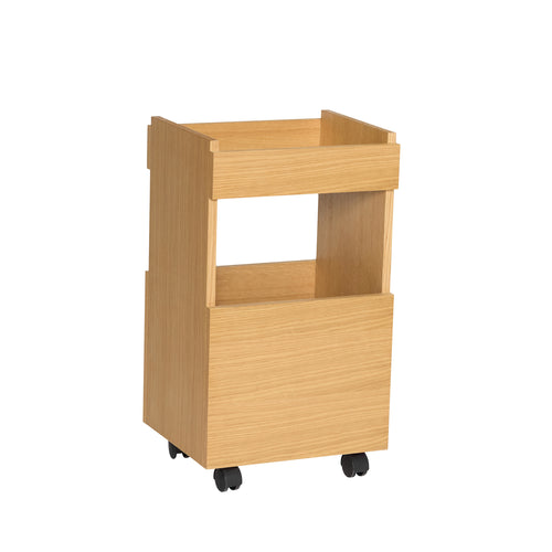 Hübsch trolley Forma - mdf/eik fineer/eikenhout - 40x35xh70cm