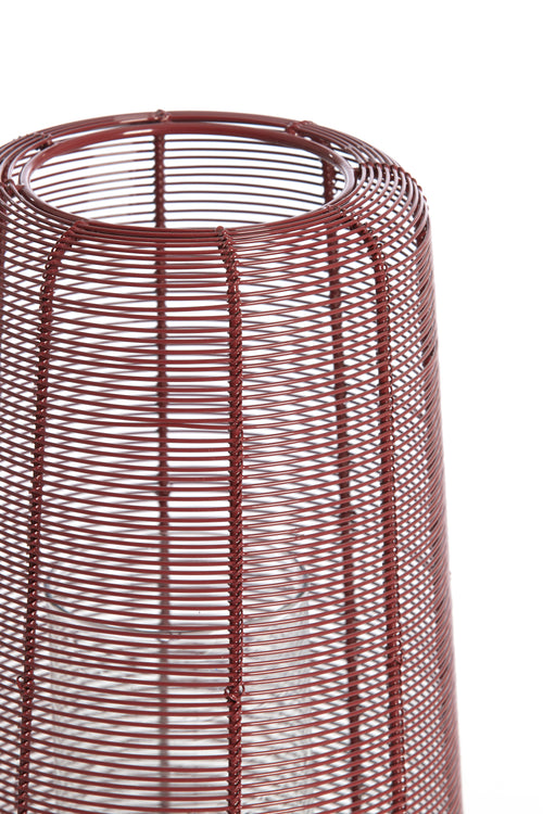 Light & Living windlicht ADETA - Ø19.5x30cm - rood