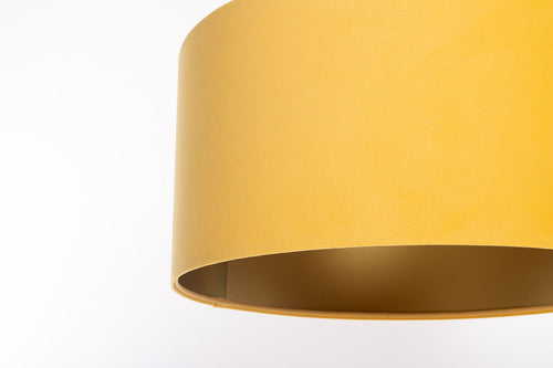 bpskoncept hanglamp Melora - velours & warm zonnegeel - Ø40 cm
