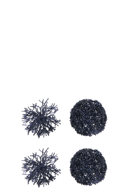 J-Line bal Hanger Rond/Koraal - kunststof - blauw - doos van 4