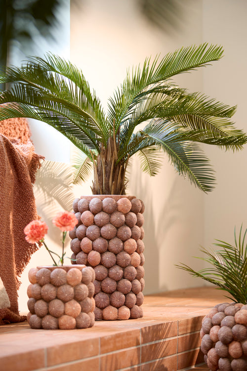 Light & Living vaas SEA URCHIN - Ø20.5x18cm - rood - vtwonen shop