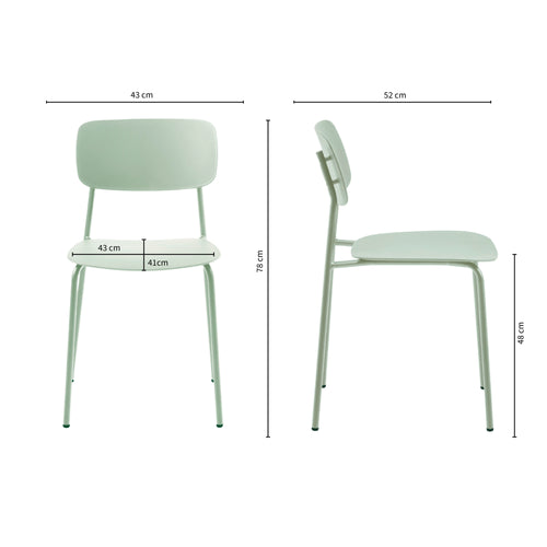 Kick eetkamerstoel Lio - Mintgroen - vtwonen shop