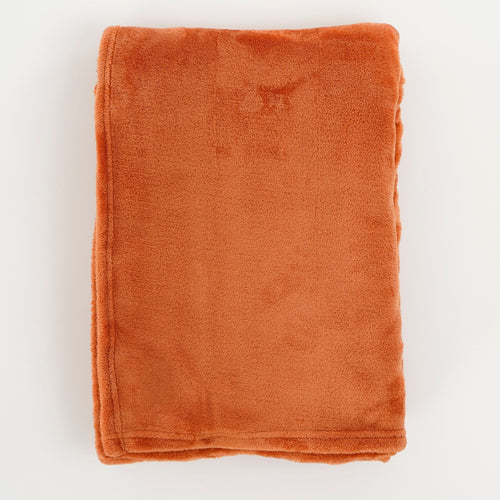 Mica Decorations Famke Fleece Plaid - L180 x B130 cm - Terra - vtwonen shop