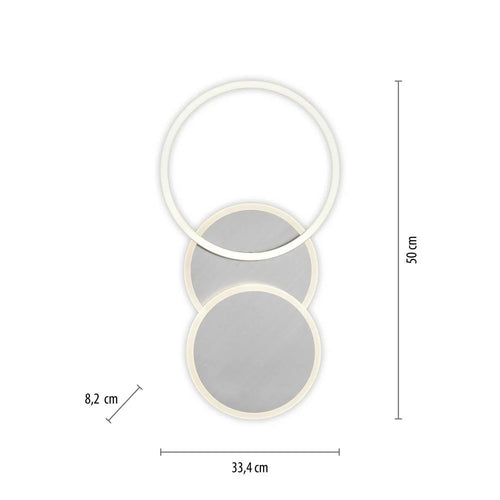 Paul Neuhaus plafondlamp Baikal - 3 lichts - 43  x 8.2   cm - mat chroom