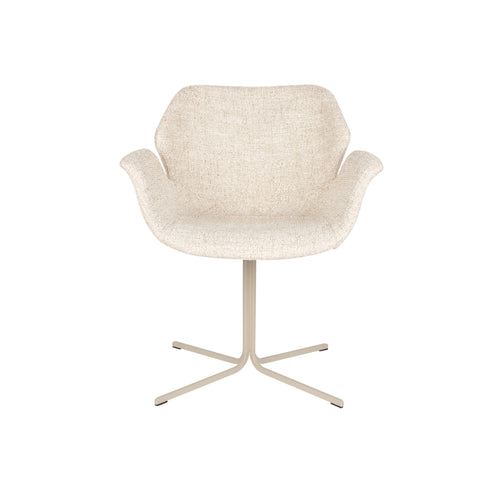 Zuiver Nikki Eetkamerstoelen Met Armleuningen Beige - Set van 2