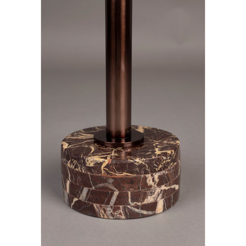 Dutchbone Pose Bijzettafel Rond 25 cm Metaal/ Marmer Bruin