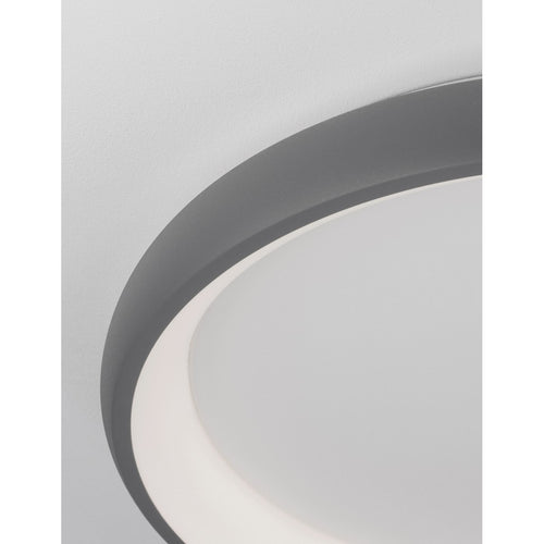 Merano Bakersfield 61cm Geïntegreerde LED Semi Flush Light Zandgrijs Aluminium LED 50W 3250Lm 3000K