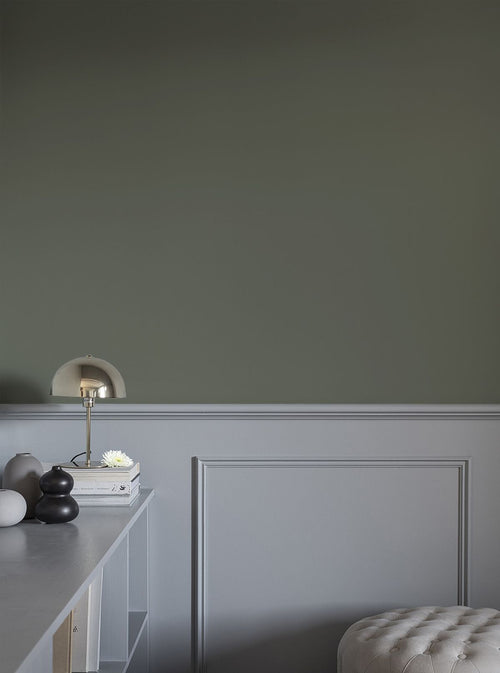 Duro Wallpaper behang effen vergrijsd olijfgroen - 53 cm x 10.05 m - 662227 - vtwonen shop