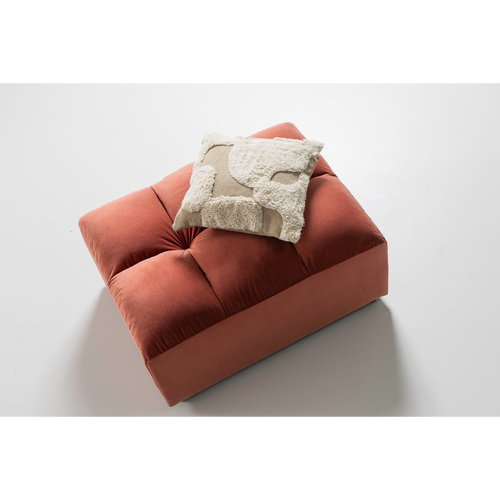 WOOOD hocker Allure - Gewassen Velvet Stof - Blush - vtwonen shop