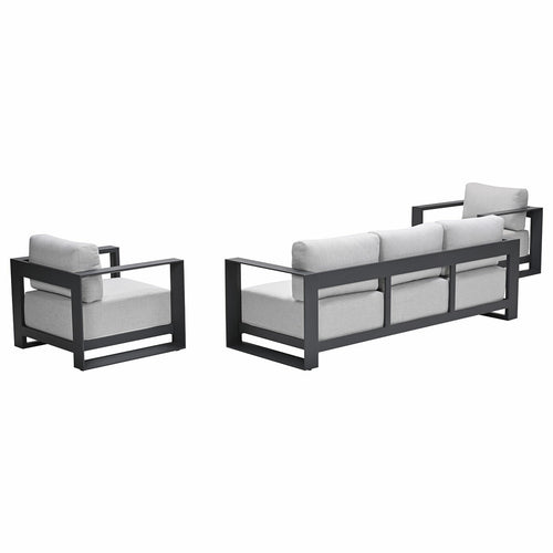 Garden Impressions loungeset Malakka donker grijs - 3-delig - vtwonen shop