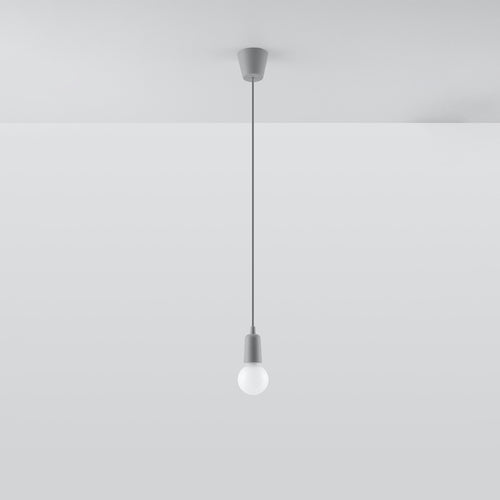 Sollux Lighting Hanglamp DIEGO 1 grijs - 9x9x90cm