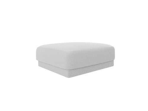 Micadoni Poef Miley boucle lichtgrijs - 90x90x40cm