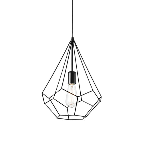 Ideal Lux Ampolla - 1-lichts plafondlamp mat zwart in kooistijl, E27