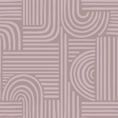 ESTAhome behang grafisch 3D motief licht mauve paars - 50 x 900 cm - 131488 - vtwonen shop