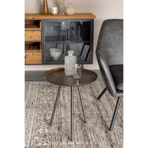 Housecraft Living Frost Bijzettafel Rond Metaal 39 cm Koper - vtwonen shop
