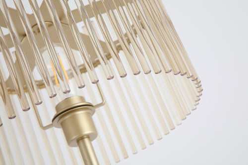 Searchlight vloerlamp Swizzle - 1 lichts - 38  x 152   cm - goud