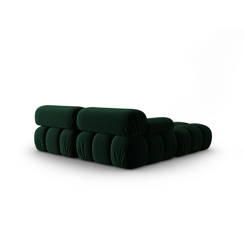 Cosmopolitan Design - Modulaire bank Cortina 3-zits, flueel flessengroen - 188x188x70cm