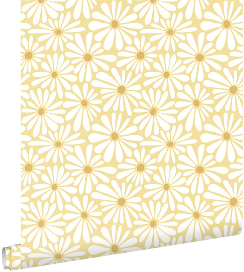 ESTAhome behang madeliefjes pastel geel - 0.53 x 10.05 m - 132006