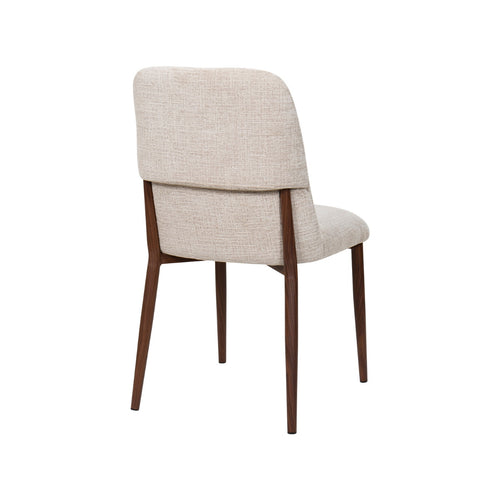 Giga Meubel Eetkamerstoel Sophie - Stof/Metaal - Beige - Set van 2