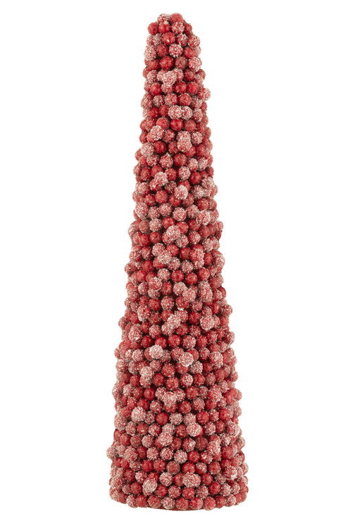 J-Line decoratie Kegel Bessen - kunststof - rood - large - vtwonen shop