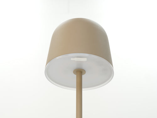 EGLO tafellamp Mannera - aanraakdimmer - draadloos - 34cm - zandkleur