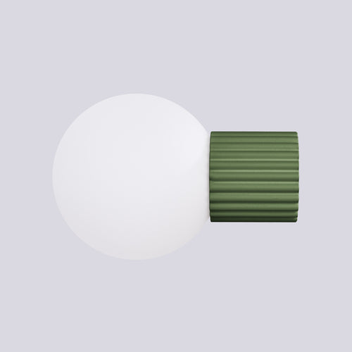 Sollux Lighting Wandlamp HALO olijfgroen IP44 - 12x17x12cm