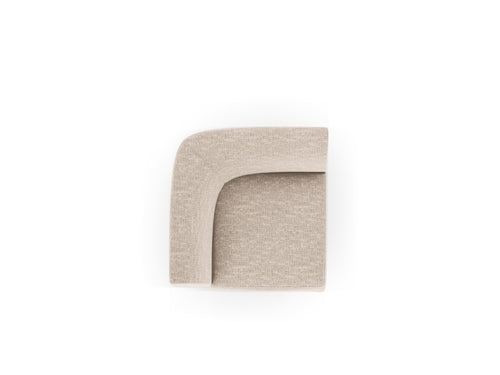 Micadoni Hoekmodule Miley structurele stof beige - 90x90x70cm