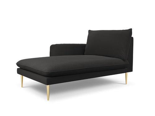 Cosmopolitan Design linker meridiaan Vienna boucle, zwart - 170x110x95cm