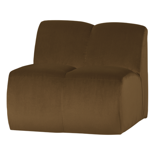 WOOOD 1-zits bank Mojo - Velvet - Honinggeel - 74x84x97