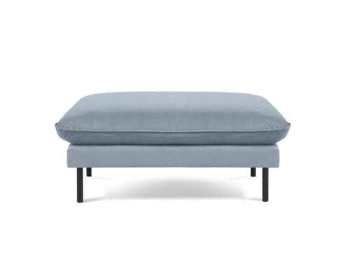 Cosmopolitan Design Poef Vienna flueel, lichtblauw - 73x93x43cm