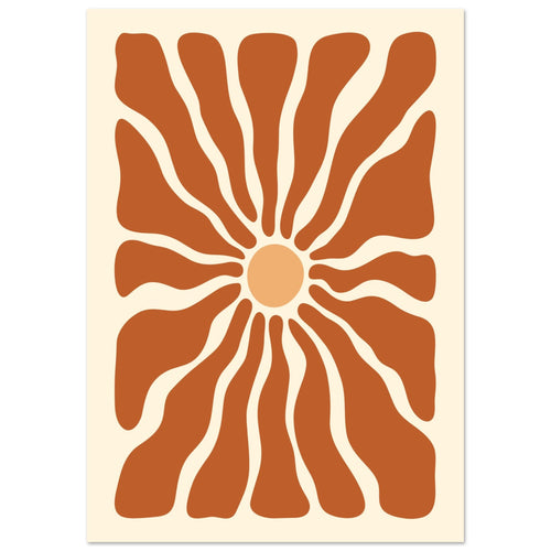 Artfulprints  Boho - Ibiza sun   poster A4 21x29.7 cm