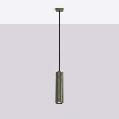Sollux Lighting Hanglamp RAYO 1 olijfgroen - 8x8x118cm