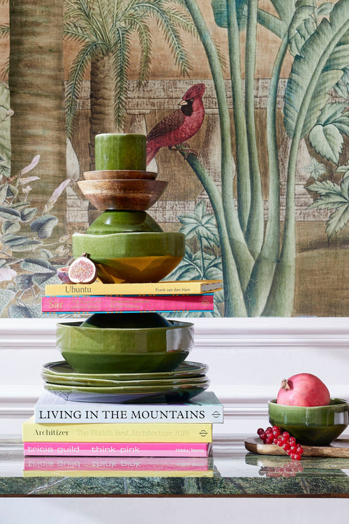 Mica Decorations Rhea Schaal - Ø23 cm - Keramiek - Groen - vtwonen shop