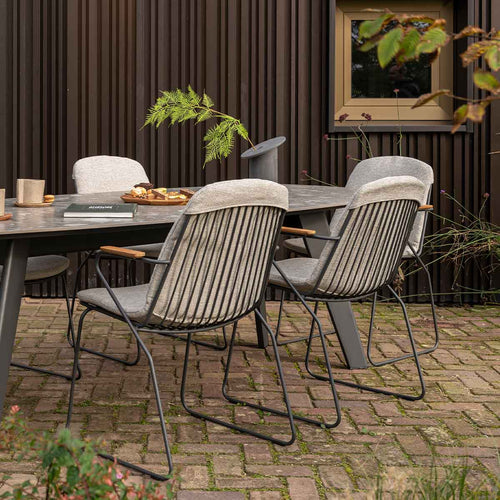 Taste by 4 Seasons tuinset Veneto - Alto antraciet - 5-delig - 180x100 cm
