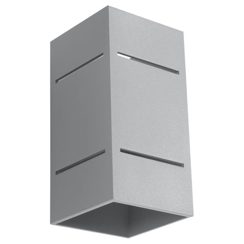 Sollux Lighting Wandlamp BLOCCO grijs - 10x12x20cm