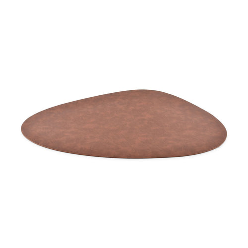 Bonbistro - Placemat 45x37cm lederlook donkerbruin Layer - Set van 4