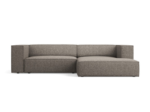 Cosmopolitan Design rechter hoekbank Arendal 3-zits, chenille, grijs - 166x224x70cm