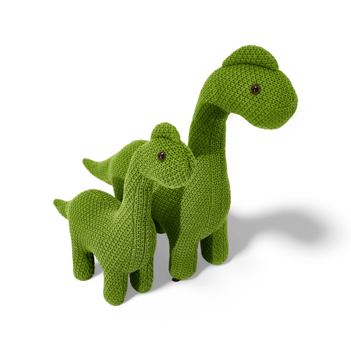 Pintado & Lacado knuffeldier Dinosaur - groente - 32 cm