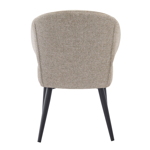 Livingfurn eetkamerstoel Donna - Velvet - beige - 2 stuks
