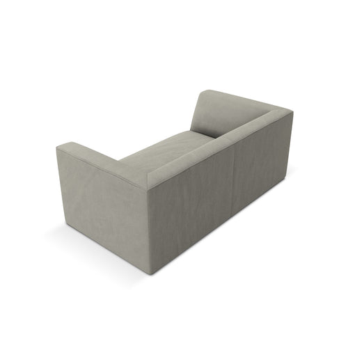 Cosmopolitan Design - Bank Siena 2-zits, ribfluwelen lichtgrijs - 92x174x69cm