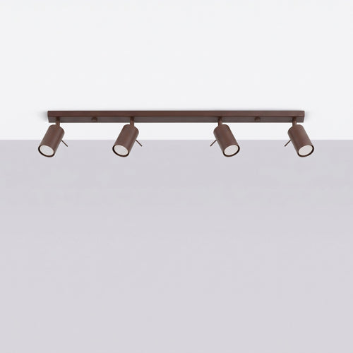Sollux Lighting Plafondlamp RING 4L bruin - 80x6x16cm