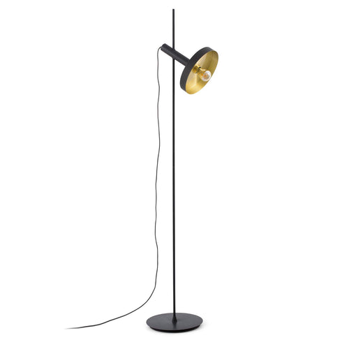 Faro Whizz - 1 Light Vloerlamp Zwart, Satijn goud, E27