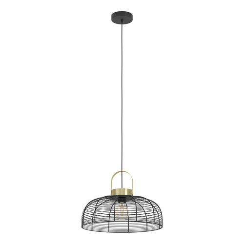 EGLO hanglamp Roundham - e27 - ø 45 cm - zwart/goud - staal - vtwonen shop